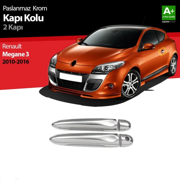 Renault Megane 3 için Krom Kapı Kolu 2 Kapı 2010-2016