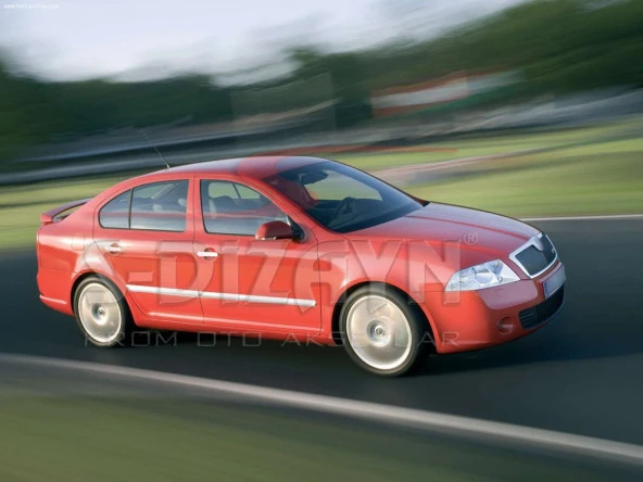 Skoda Octavia A5 için Krom Yan Kapı Çıtası 4 Parça. 2004-2013