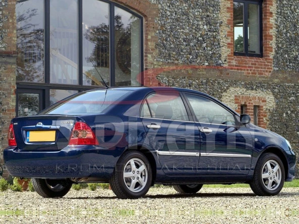 Toyota Corolla Krom için Yan Kapı Çıtası 4 Parça 2002-2007 - Resim 2