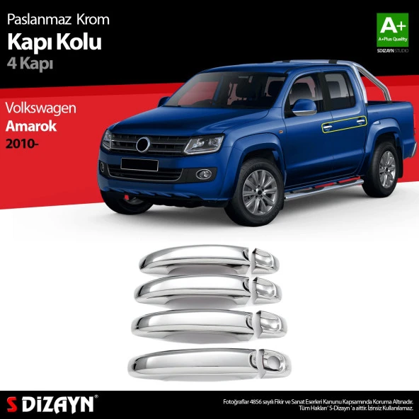 Volkswagen Amarok Krom için Kapı Kolu 4 Kapı 2010 Model Üzeri - Resim 4