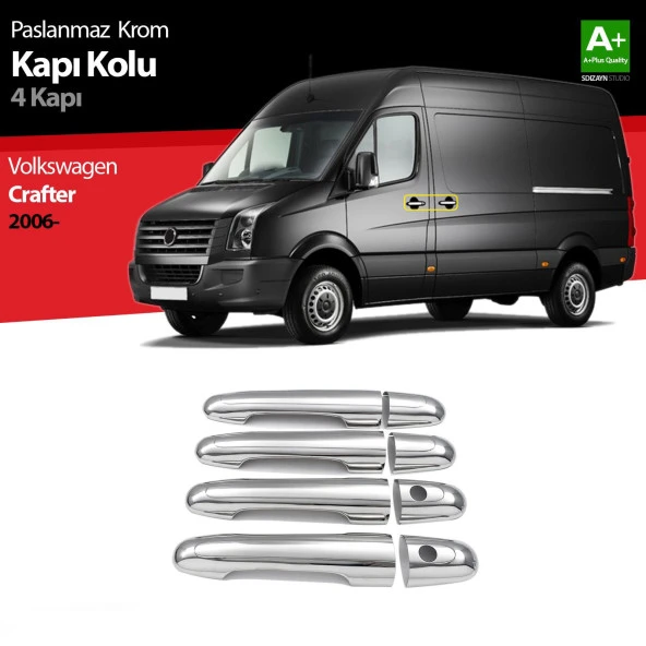Volkswagen Crafter Krom için Kapı Kolu 4 Kapı 2006 Üzeri