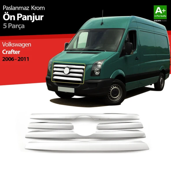 Volkswagen Crafter Krom için Ön Panjur 5 Parça 2006-2011