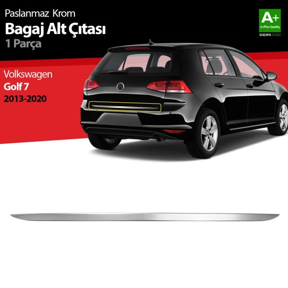Volkswagen Golf 7 için Krom Bagaj Alt Çıta 2013-2020