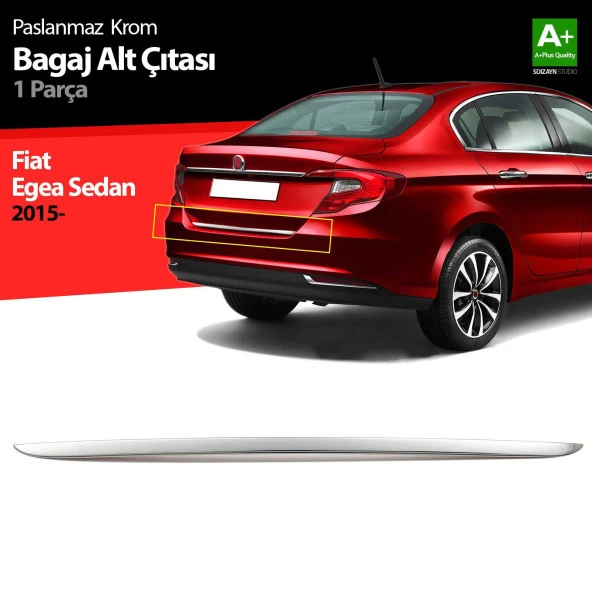 Fiat Egea Sedan için Krom Bagaj Alt Çıtası 2015 Üzeri