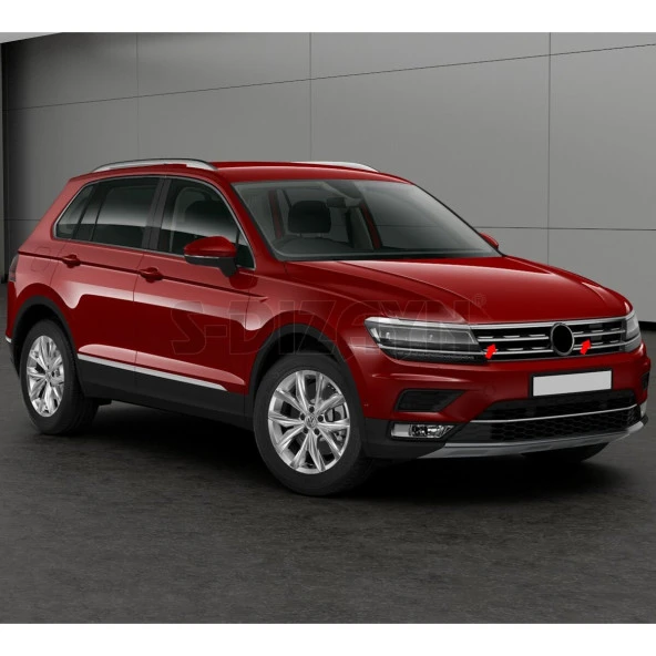 Volkswagen Tiguan Krom için Ön Panjur 2 Parça. 2016-2020 - 4