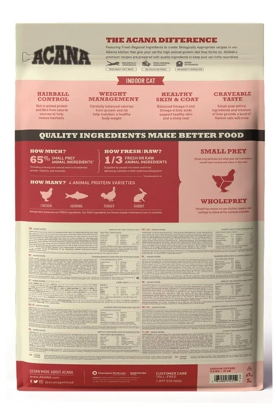 Acana Kedi Maması Indoor Entree Sterilised 4,5 Kg - Resim 2