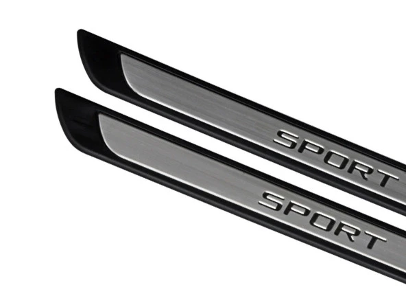 Peugeot 206 CC için Krom Kapı Eşik Koruması Sport Line 2000-2013 2 Parça - Resim 3