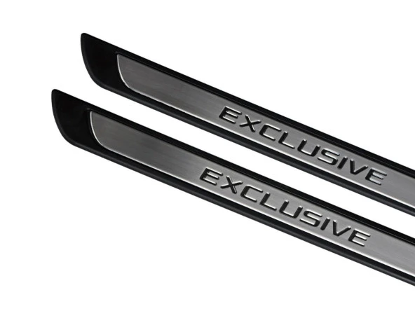 Fiat 500 C için Krom Kapı Eşik Koruması Exclusive Line 2015 Üzeri 2 Parça - Resim 3