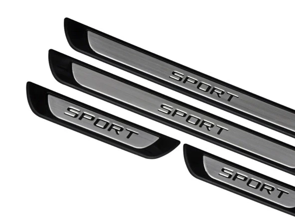Renault Megane 2 için Sedan Krom Kapı Eşik Koruması Sport Line 2006-2008 4 Parça - 4