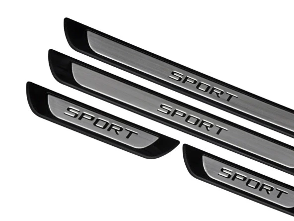 Honda Civic 7 için Krom Kapı Eşik Koruması Sport Line 2001-2006 4 Parça