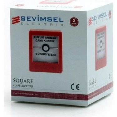 Sevimsel Kare İkaz Butonu 12-24-220V - 2