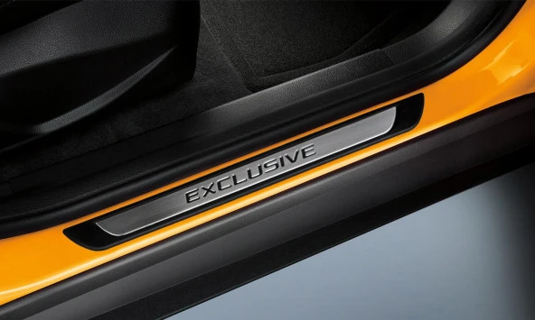 Renault Megane 2 için Sedan Krom Kapı Eşik Koruması Exclusive Line 2006-2008 4 Parça