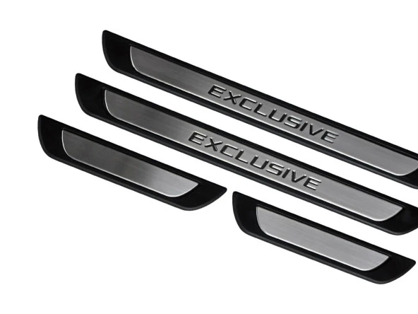 Volkswagen Golf 5 için Krom Kapı Eşik Koruması Exclusive Line 2004-2008 4 Parça - Resim 3