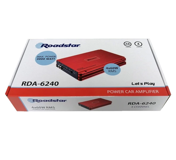 Garaj Dünyası Roadstar RDA-6240 4 Kanal AB Klass Oto Amfi 3000W Maksimum 4X60W RMS - 2
