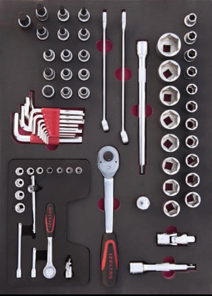 İzeltaş Pro Serisi Takım Dolabı 8 Çekmeceli - Dolu (206 Parça) - 4