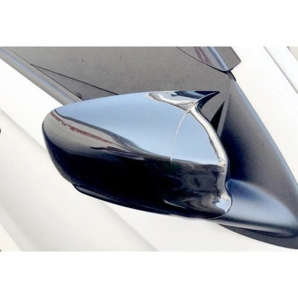 Citroen C-Elysee 2013-2022 için Batman Yarasa Ayna Kapağı (Parlak Siyah)