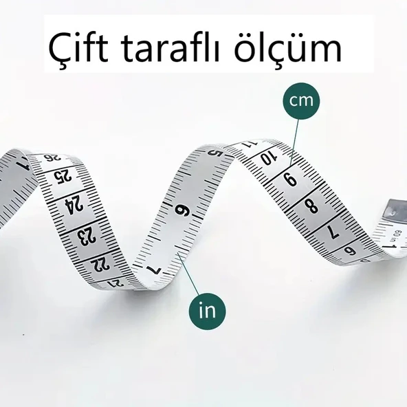 Otomatik Askılı (Metre ve İnç'li) Terzi Mezurası (1,5 metre) - Resim 2