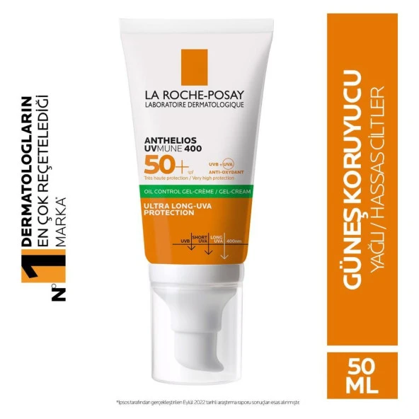 La Roche-posay Anthelios Uvmune Oil Control Spf 50+ Yağlı Ciltler Için Yüz Güneş Kremi