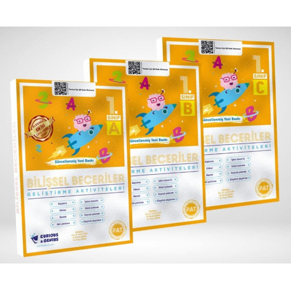Bilişsel Beceriler Geliştirme Aktiviteleri 1. Sınıf Seti (a-b-c) 3 Kitap Güncellenmiş Yeni Baskı - 2