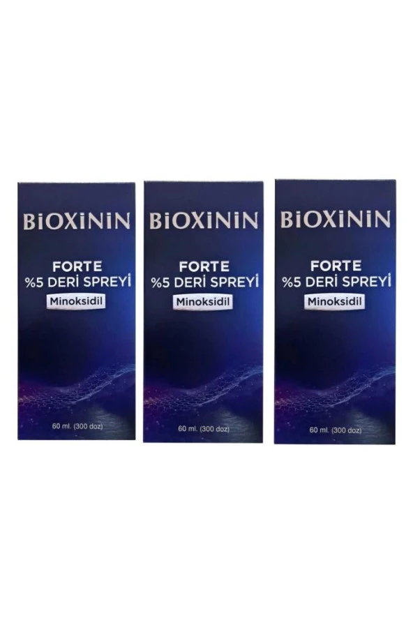 Bioxinin Forte %5 Deri Spreyi 60 ml 3 adet Yeni AMBALAJ