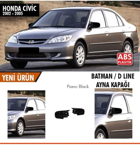 Honda Civic Batman için Ayna Kapağı 2002-2005 Model Arası - 1
