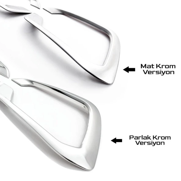 Fiat Egea Hatchback için Krom Sis Çerçevesi 2 Parça. 2020 Üzeri (Mat Krom) - 4