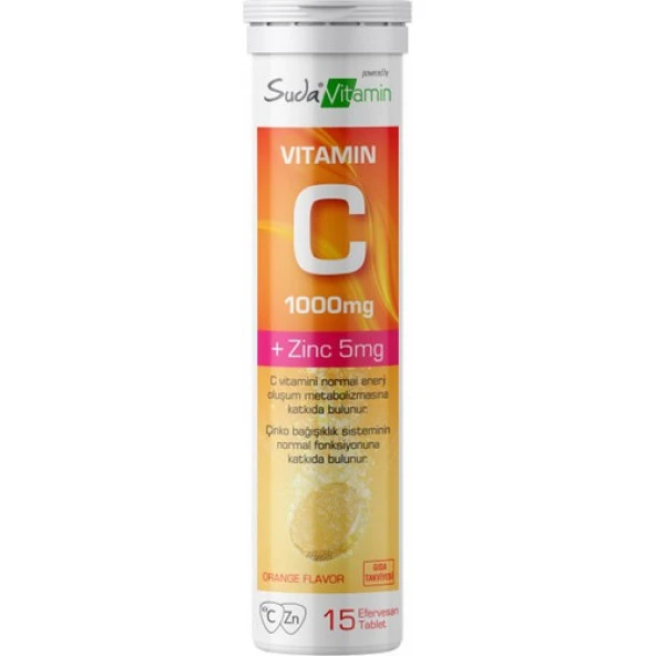 Suda Vitamin Vitamin C Orange 15 Efervesan Tablet