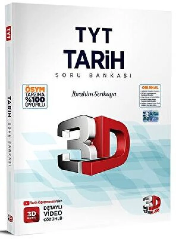 Çözüm Yayınları 2023 TYT 3D Tarih Tamamı Video Çözümlü Soru Bankası