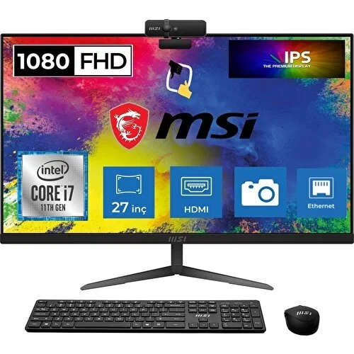 Msı Modern AM271 11M-01704TR Intel Core I7 1165G7 32GB 1tb HDD+512GB SSD W11H 27" Fhd IPS Bilgisayar Snertech ürün görseli