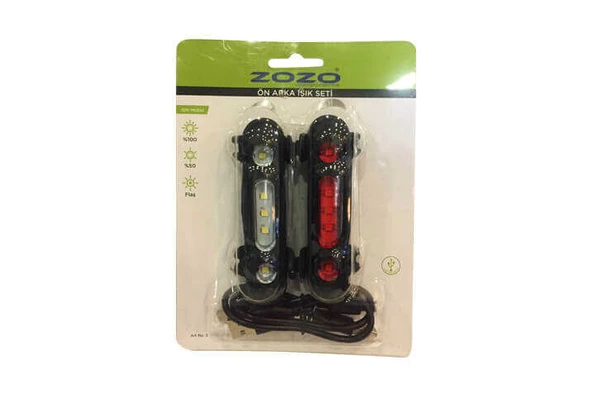 ZOZO 7013 USB BAĞLANTILI ÖN ARKA FAR - 2