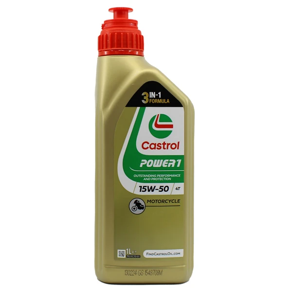 Castrol Power 1 4T 15W-50 1 Lt 4 Zamanlı Motosiklet Yağı