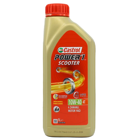 Castrol Power 1 Scooter 10W-40 4T 1 Lt Motosiklet Yağı