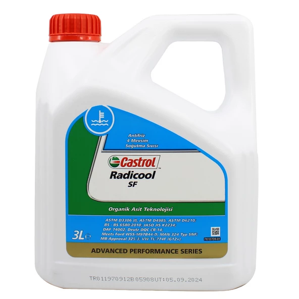 Castrol Radicool Sf Konsantre Kırmızı Antifriz 3 Lt