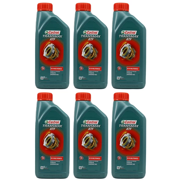 Castrol Transmax Dexron III 1 Lt Otomatik Şanzıman Yağ (6 Adet)