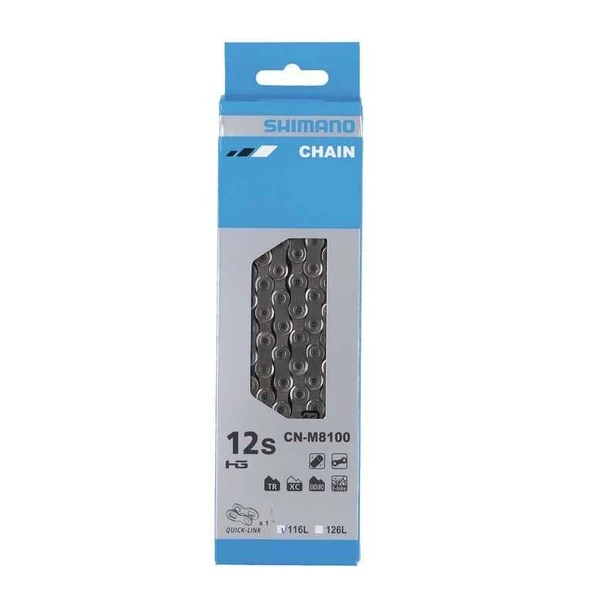 SHIMANO XT CN-M8100 12 VİTES 116 BAKLA (Quick-Link Dahil) ZİNCİR