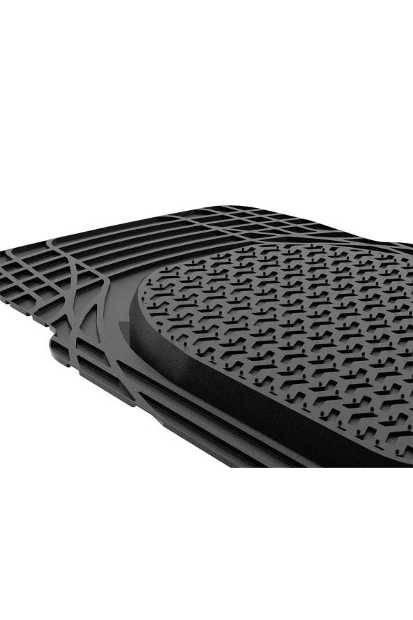 Ssangyong Korando 3D için Havuzlu Sahler Universal Paspas Mat Siyah - Resim 2