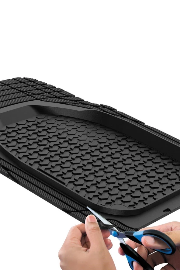 Volkswagen Golf 5 için 3D Havuzlu Sahler Universal Paspas Mat Siyah - Resim 2