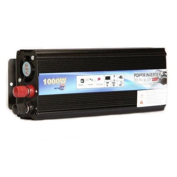 İnverter Dönüştürücü UsbLi için 24V-220V 1000 At / Icca95