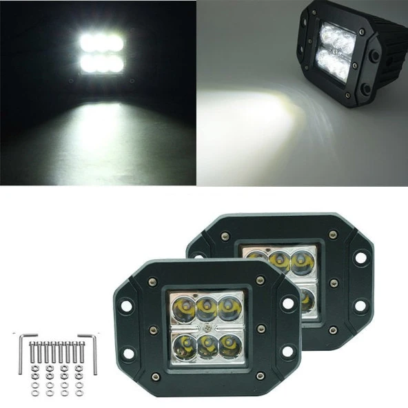 Offroad Sis Lambası için 6 LED 18W Takım / Lass318 - 3