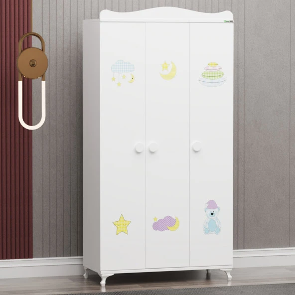 Garaj Home Yıldız 3 Kapaklı Dolap - Uykucu - 3