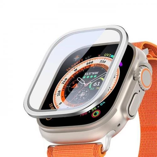 Coofbe Hidrofobik 0.33mm Çizilmeye Dayanıklı Alüminyum Kenarlı Apple Watch Ultra 49MM Ekran Koruyucu