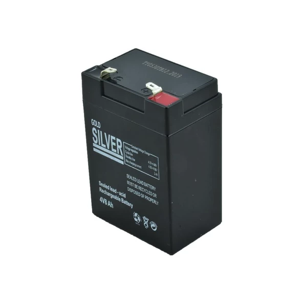 4V 8AH Akü 4 Volt 8 Amper 4V 8AH Işıldak Fener Terazi Kantar Baskül Aküsü Kuru Tip Akü El Feneri Aküsü - 2