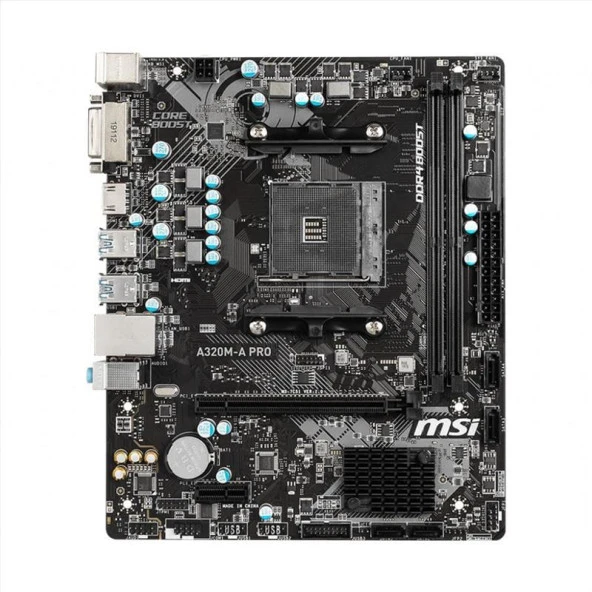 MSI A320M-A PRO A320 DDR4 (Vga Yok) GLan mATX DVI HDMI USB3.1 AM4 AMD Anakart