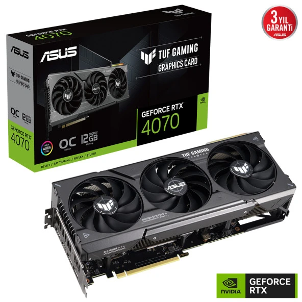 ASUS TUF-RTX4070-O12G-GAMING 12GB Geforce RTX4070 GDDR6X 192bit HDMI 3xDP 16x Ekran Kartı