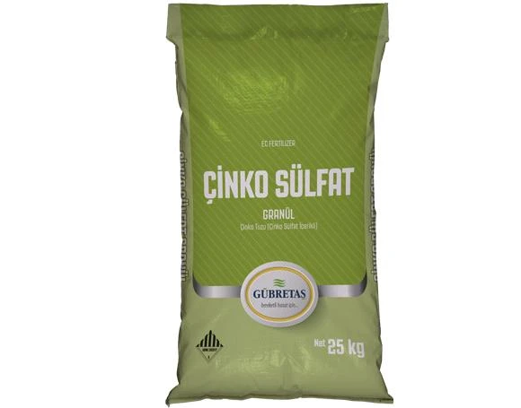 GÜBRETAŞ ÇİNKO SÜLFAT GRANÜL SUDA ERİMEZ TOPRAK ALTI(% 16 - 25 KG)