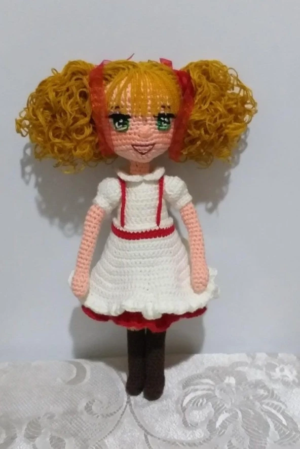 Şeker Kız Candy Bebek Amigurumi Organik Oyuncak