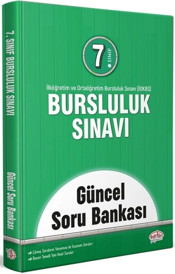 7. Sınıf Bursluluk Sınavı Güncel Soru Bankası Editör Yayınları