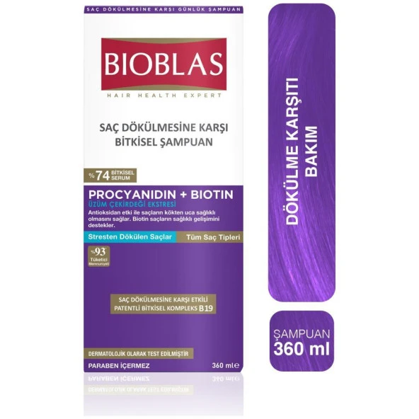 Bioblas Şampuan 360ml Procyanidin Antistres