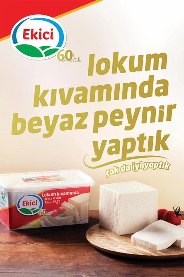 Ekici Tam Yağlı Lokum Kıvamında Beyaz Peynir 800 g + Ekici Taze Kaşar Peyniri 600 gr 2'li Lezzet Paketi - 2
