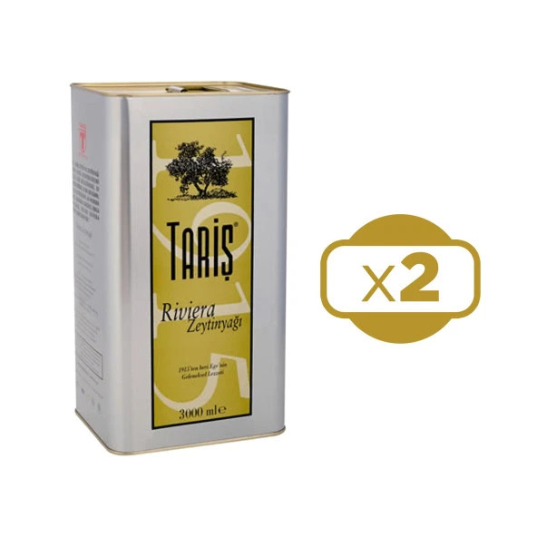 Tariş Riviera Zeytinyağı 3 Lt Teneke x  2 Adet - Resim 2